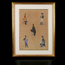 Load image into Gallery viewer, A Pair of 7th Hussars Uniform Studies, 1880
