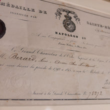 Load image into Gallery viewer, St. Helena Medal and Document Framed
