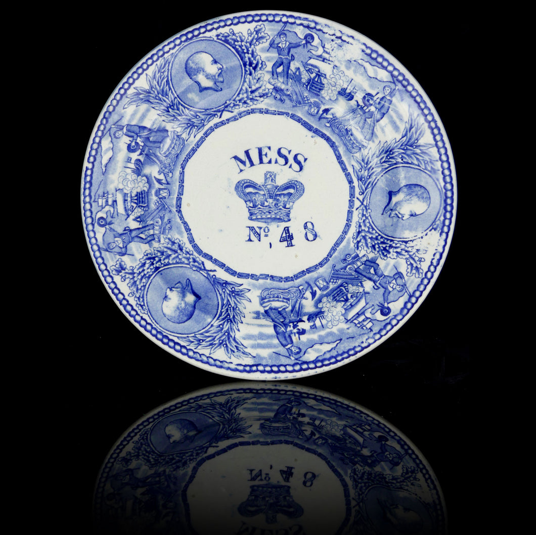 Edwardian Royal Navy Mess Plate, '48'