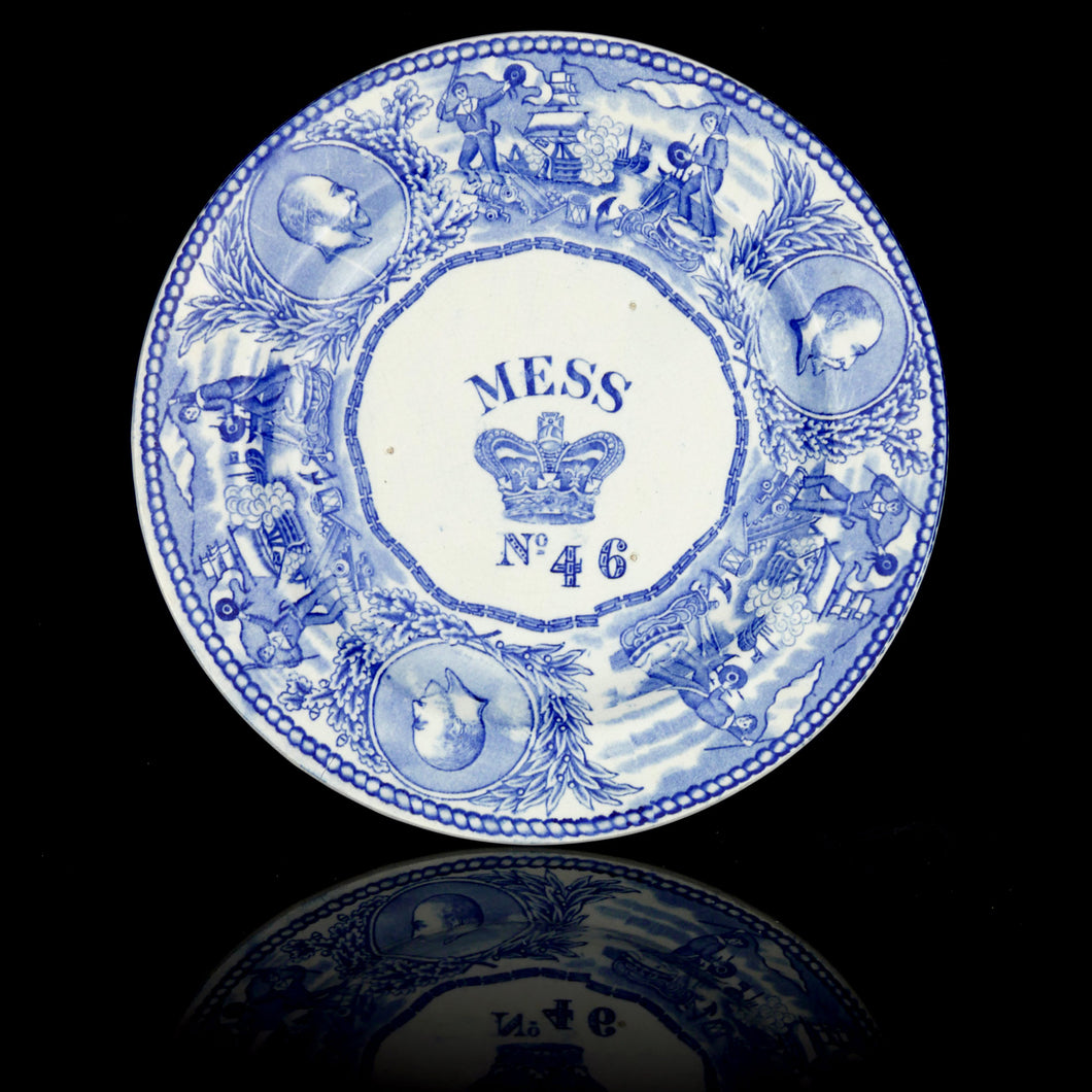Edwardian Royal Navy Mess Plate, '46'