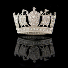 Load image into Gallery viewer, Large Royal Navy Crown Brooch, 1950
