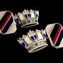 Load image into Gallery viewer, Royal Navy Crown Cufflinks
