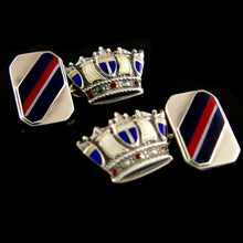 Load image into Gallery viewer, Royal Navy Crown Cufflinks
