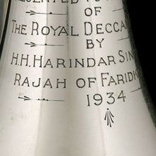 Load image into Gallery viewer, Princely India - A George V Deccan Horse Presentation Cavalry Trumpet, 1934
