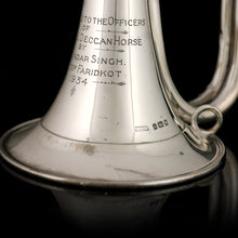 Load image into Gallery viewer, Princely India - A George V Deccan Horse Presentation Cavalry Trumpet, 1934
