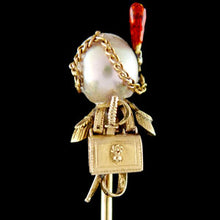 Load image into Gallery viewer, French Horse Grenadier Trophy of Arms Stickpin
