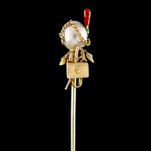 Load image into Gallery viewer, French Horse Grenadier Trophy of Arms Stickpin

