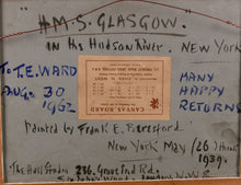 Load image into Gallery viewer, HMS Glasgow in the Hudson River, New York - Frank E. Beresford, 1939
