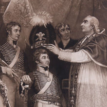 Load image into Gallery viewer, Engraving - The Presentation of 12th Light Dragoons Officers to Pope Pius VI, 1813
