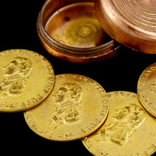 Load image into Gallery viewer, Nelson's Victories - Cased Bronze Gilt Medalets, 1810
