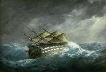 Load image into Gallery viewer, HMS Agamemnon - Atlantic Cable Laying in the Storm of 21 June 1858
