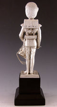 Load image into Gallery viewer, A George V Silver Regimental Presentation Figure of a Irish Guards Drummer by Carrington &amp; Co., Hallmarked London 1933
