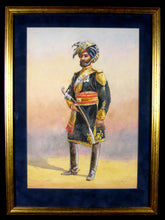 Load image into Gallery viewer, Indian Officer of 11th King Edward&#39;s Own Lancers (Probyn&#39;s Horse) by Major A.C. Lovett, cCirca 1910

