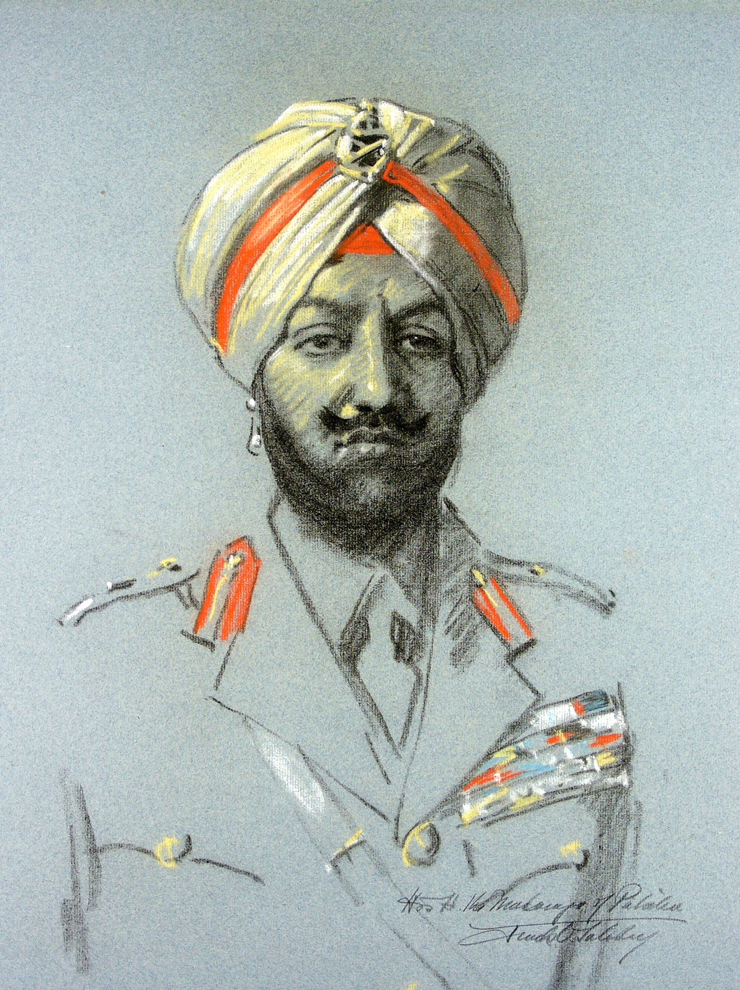 Portrait of The Maharajah of Patiala by Frank Salisbury, 1935