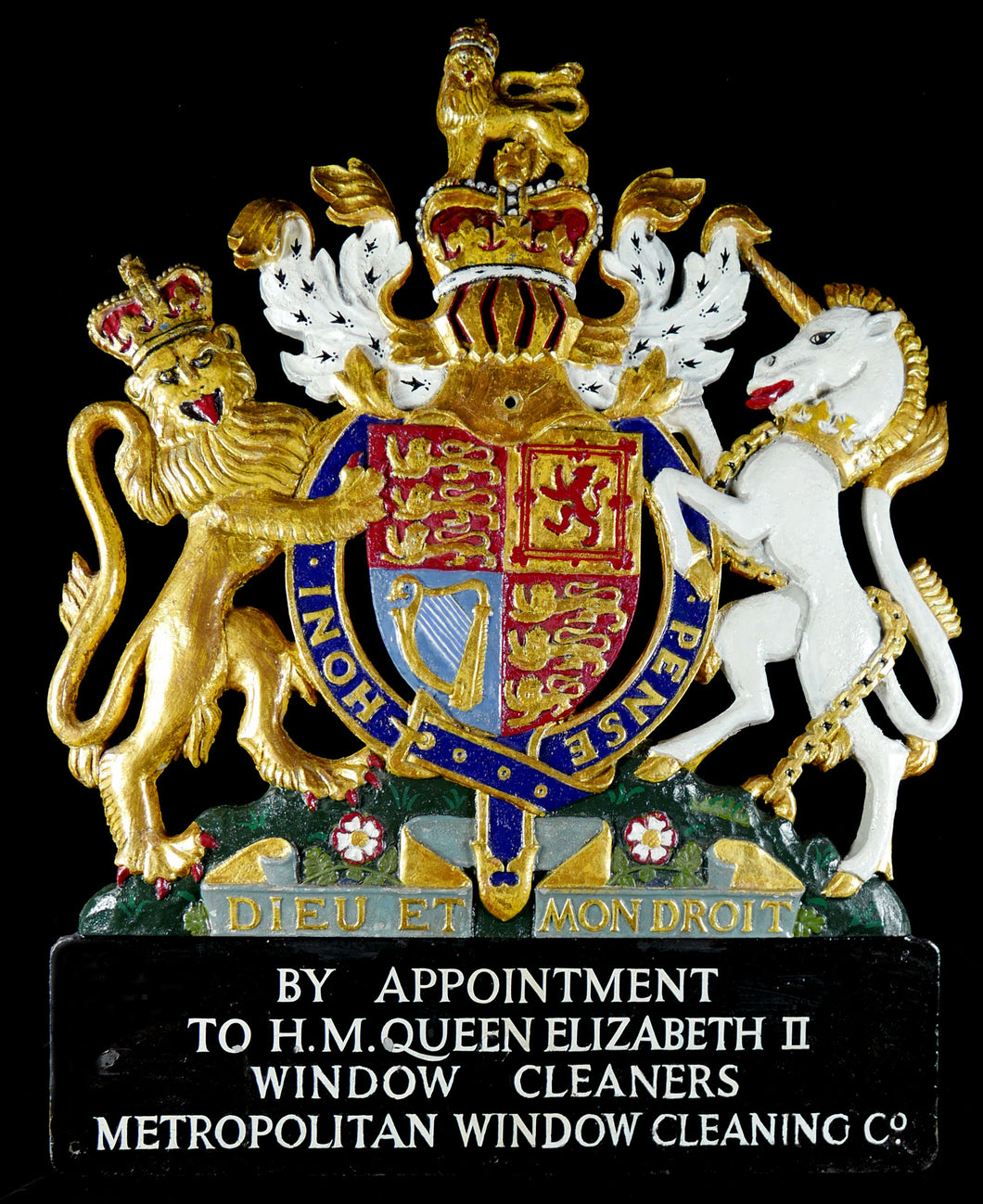 Cast Metal Royal Coat of Arms
