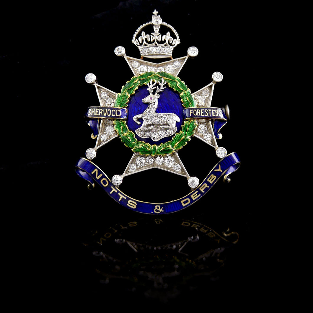 The Sherwood Foresters (Nottinghamshire and Derbyshire Regiment) Brooch, Circa 1925