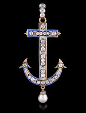 Load image into Gallery viewer, A George III Diamond Set Anchor Pendant, 1795
