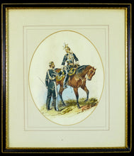 Load image into Gallery viewer, Orlando Norie (1832-1901) - Study of Two Officers of the 17th Lancers, 1865
