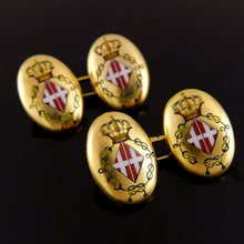 Load image into Gallery viewer, A Pair of Queen Margherita of Italy Royal Presentation Cufflinks, 1890
