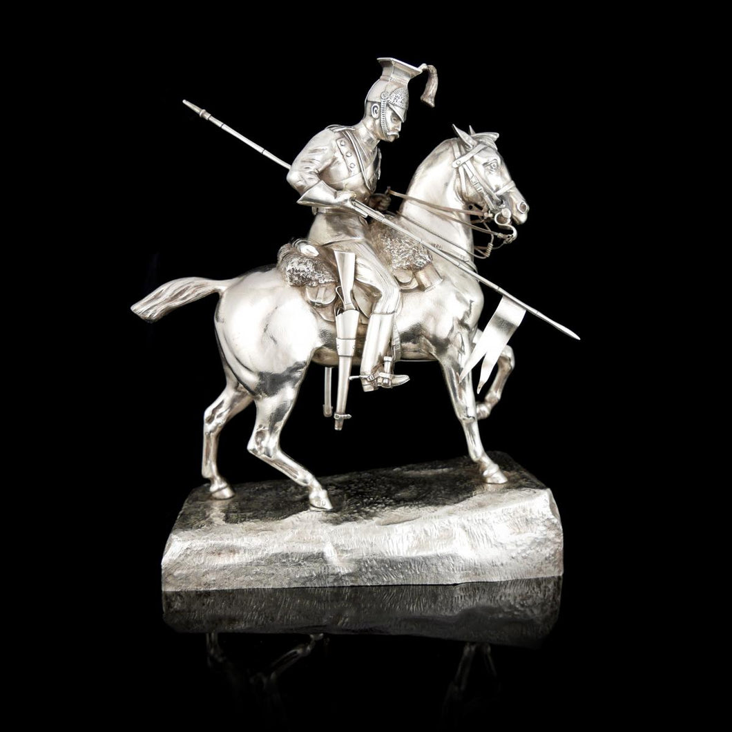 The Royal Lancers - A Victorian Equestrian Regimental Presentation Figure, 1900
