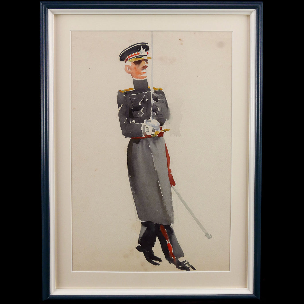 Greville Irwin - Study of a Foot Guards officer in Frock Coat, 1935
