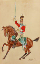 Load image into Gallery viewer, An Edwardian Study of a Mounted Officer of the Dragoon Guards (1815), 1905
