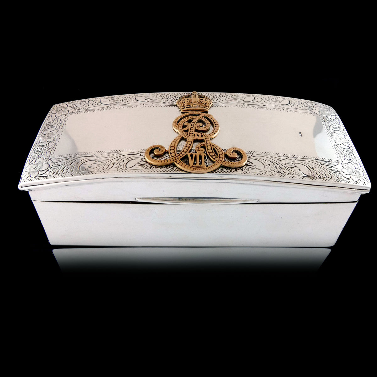 An Edwardian Cavalry Officer’s Silver Table Top Box, c. 1905 & 192 ...