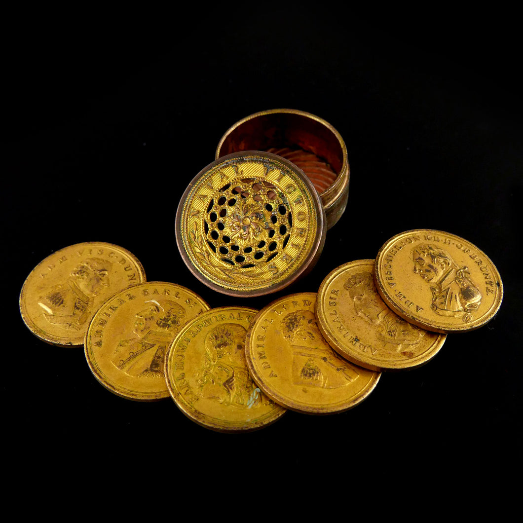 Naval Victories - Cased Gilt Bronze Medalets (1794-1816) 
