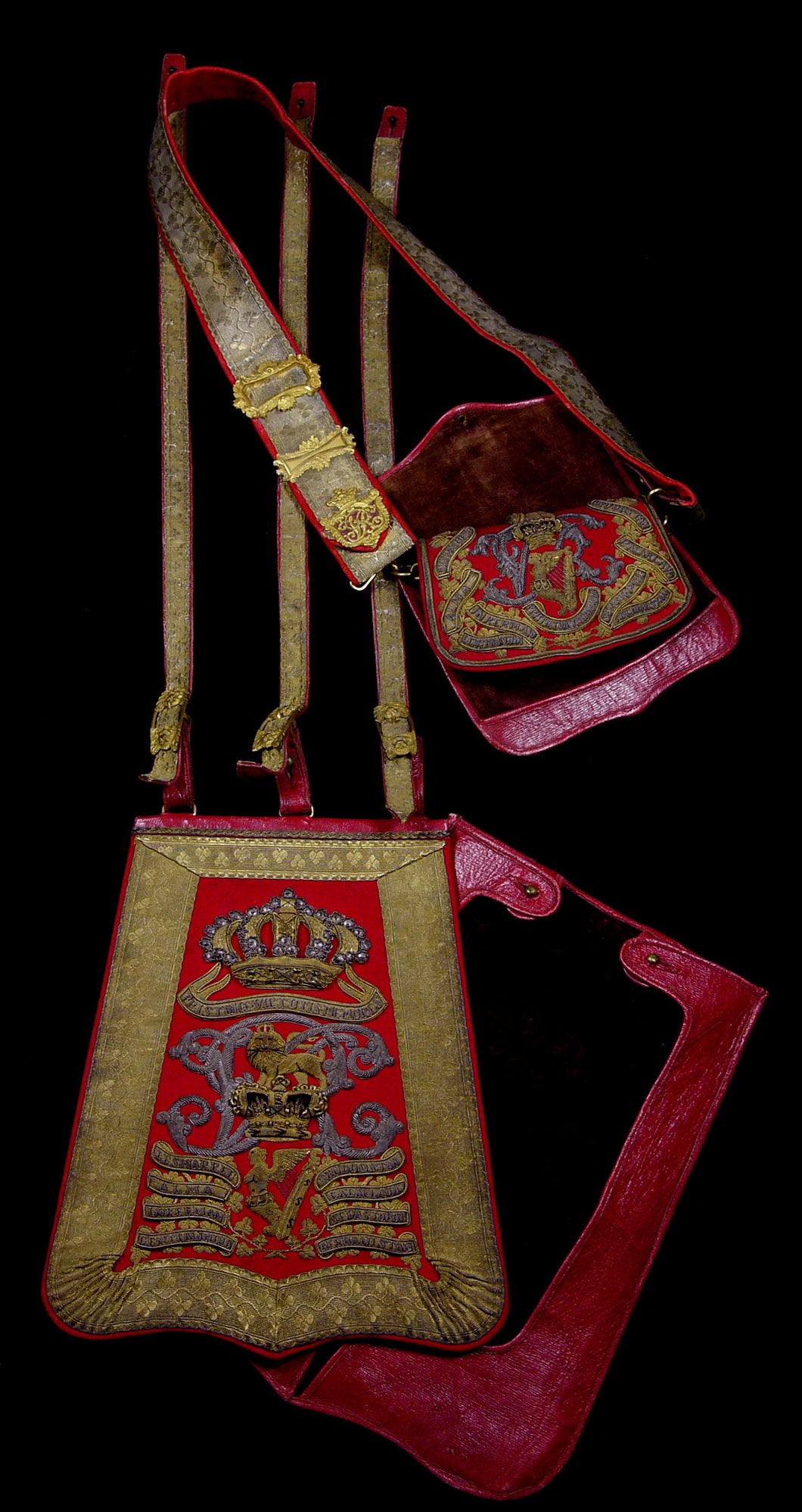 8th (King’s Royal Irish) Hussars Officer’s Full Dress Sabretache, Shoulder Belt and Pouch, Circa 1890