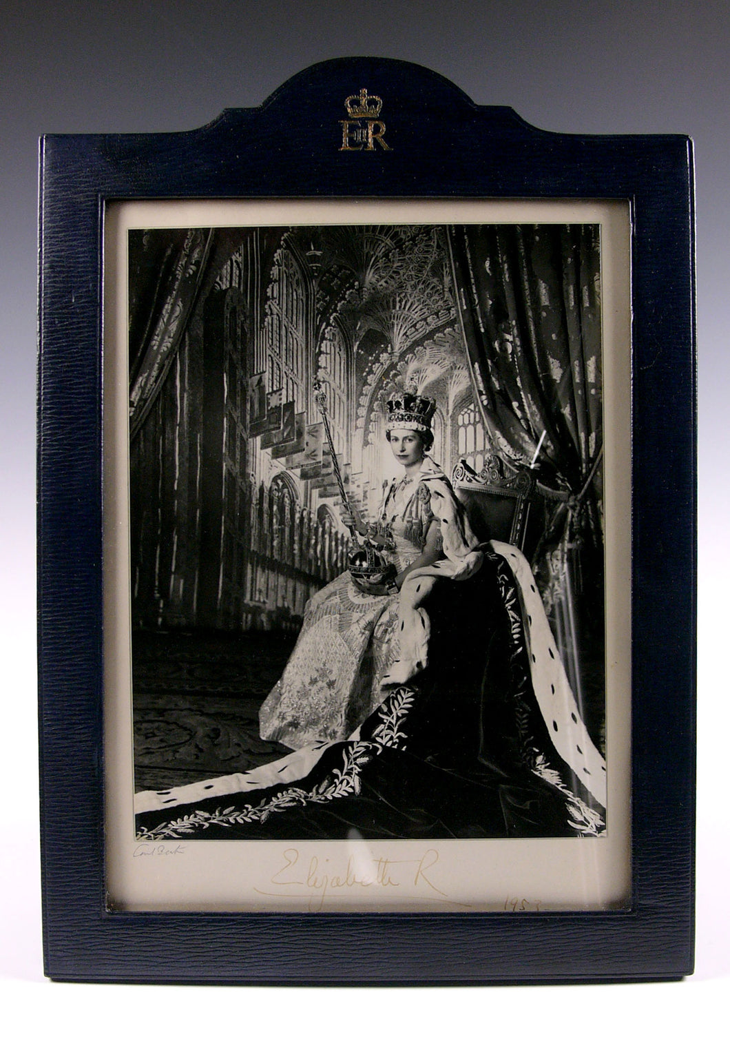 A Royal Presentation Coronation Portrait of H.M. Queen Elizabeth II by Cecil Beaton, signed and dated 1953